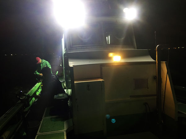 この時間だと、まだ空は暗い