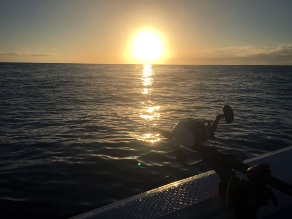 銚子沖の朝焼け