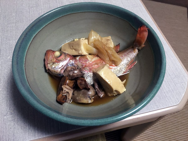 醤油薄めのアカムツの煮付け