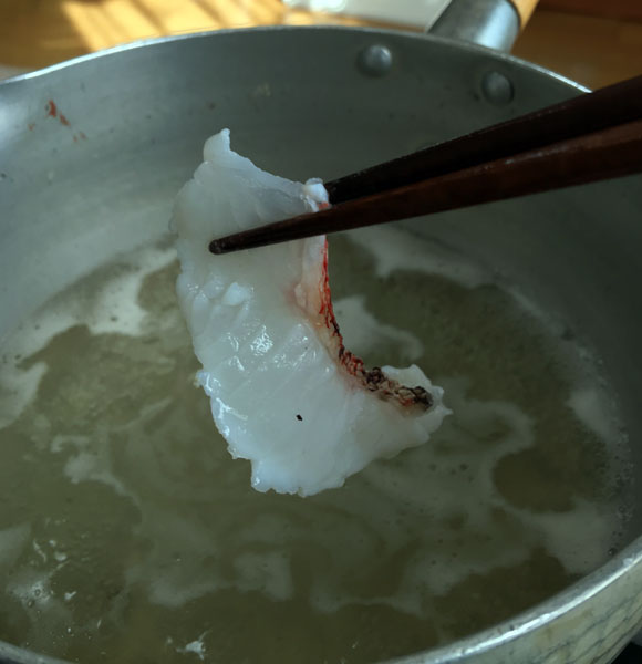 オニをしゃぶしゃぶ