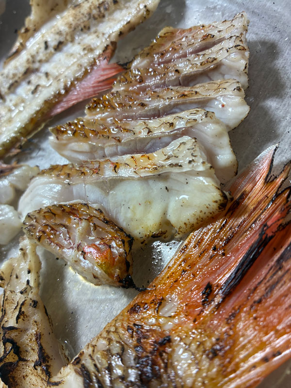 中骨と余り部分炙