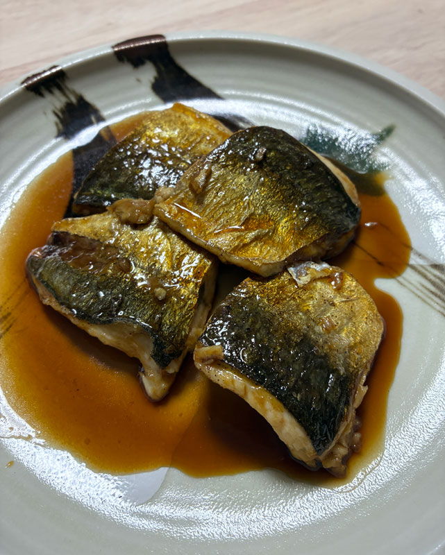 アジの照り焼き