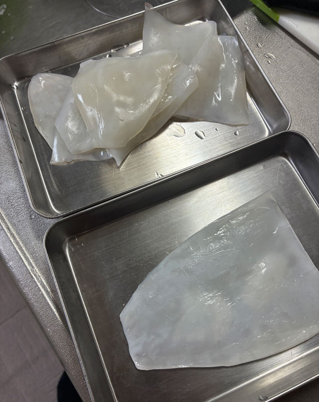 下処理後のイカ