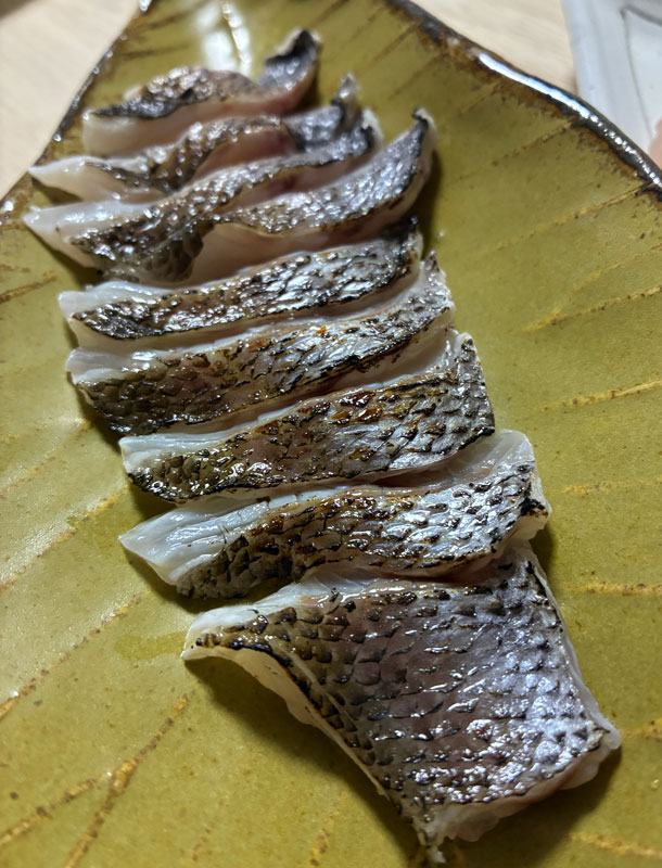 クロムツの酢〆炙り